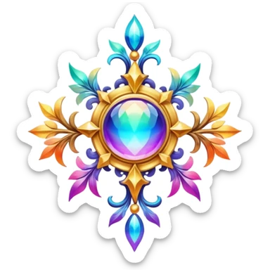 Epic divine legendary complex detailed iridescent gradients aesthetic-scenery-Decorations sticker