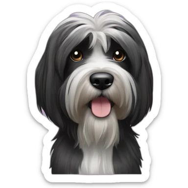 black tibetan terrier sticker