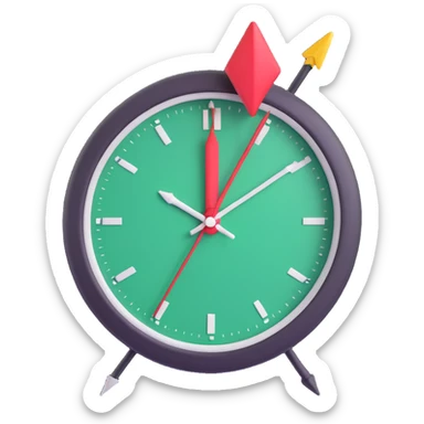 clock with an arrow circling back, symbolizing circle back emoji sticker