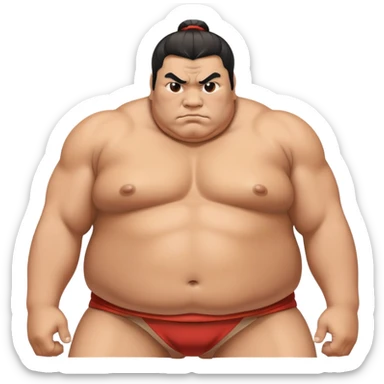 Sumo wrestler Bulldog  sticker