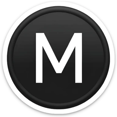 Black circle with “MB” written on in the middle of it. Nothing else no holes or anything. sticker