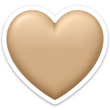Coração bege sticker