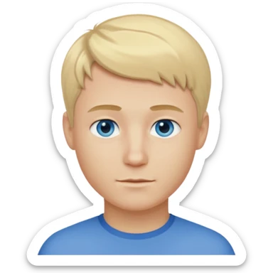 real human male short blond hair blue eyes 5ft 9 140lbs Italian sticker