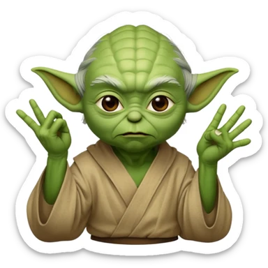 yoda qui fait un doigt d’honneur  sticker