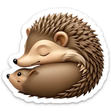 Sleeping Hedgehog sticker