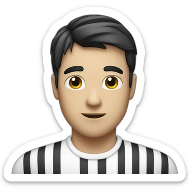 Thief With a white shirt with black stripes sticker