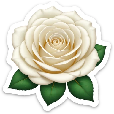 Rose blanche sticker