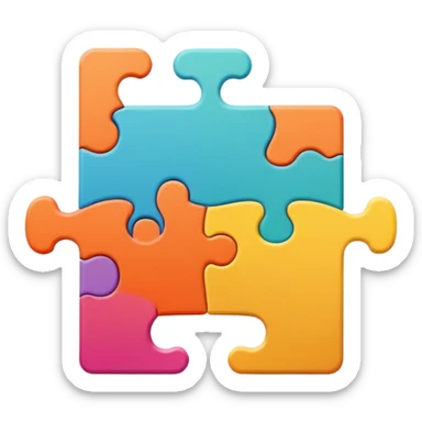 a single puzzle piece sticker