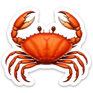 Crab in the fire sticker