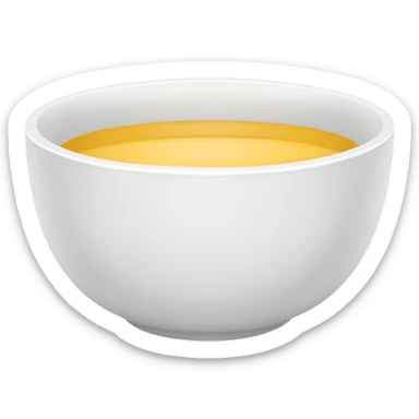 white bowl with matte white color inside, no gloss, simple, clear sticker