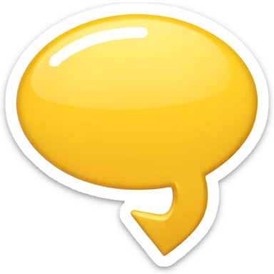 a yellow speech bubble but instead of a normal tail it’s a pointing arrow instead sticker