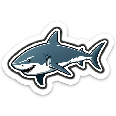 Shark in boots “Nike” sticker