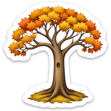 autumn leafless tree sticker