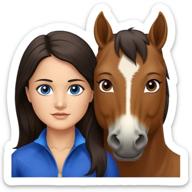Danica mckellan with brown eyes. Trevor Donovan with blue eyes. Brown horse. sticker