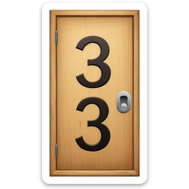 hotel room number wood sign near door 309 sticker