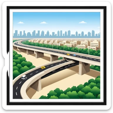 Mahipalpur Flyover delhi sticker