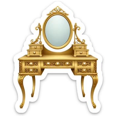 gold DRESSING TABLE sticker