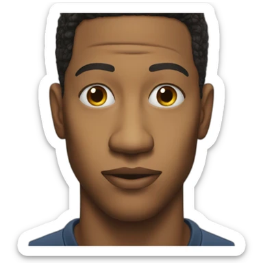 jonathan majors realistic face ugly sticker