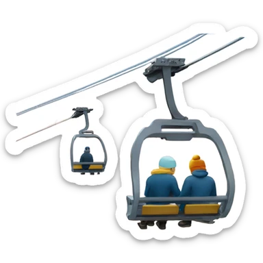 Ski lift sticker