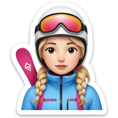 Woman Skiing, Matterhorn sticker