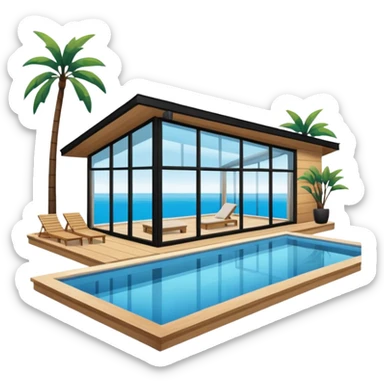 pool house sticker