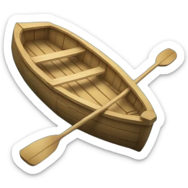 wooden raft sticker