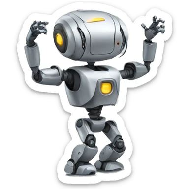 Robot dancing with human sticker
