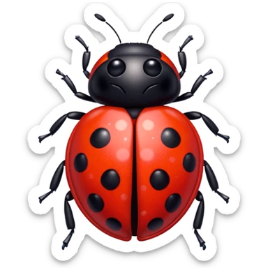 ladybug with glitter sticker