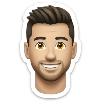 Ronaldo qui baffe Messi sticker