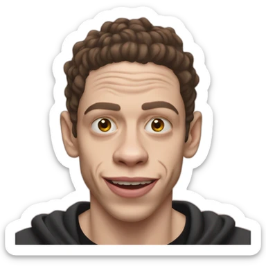 pete davidson as an ape sticker