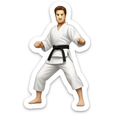 Brendan Fraser doing Karate sticker