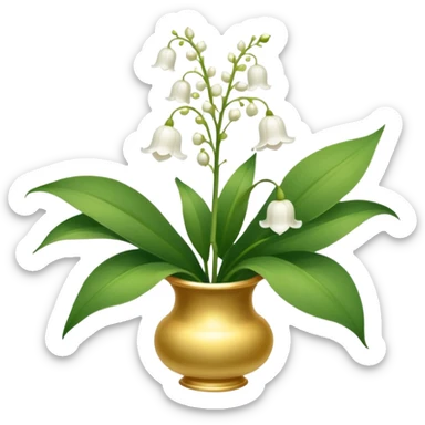 White lily of the valley  sticker