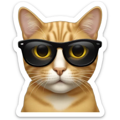 cat-wearing-blacked-out-sunglasses sticker