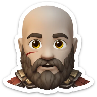 kratos from god of war 2018 sticker