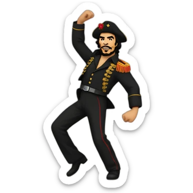 Che guevara dancing flamenco sticker
