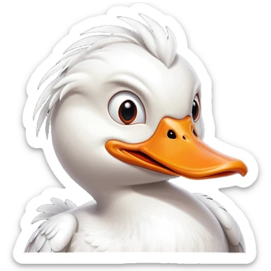 Ferocious duck  sticker