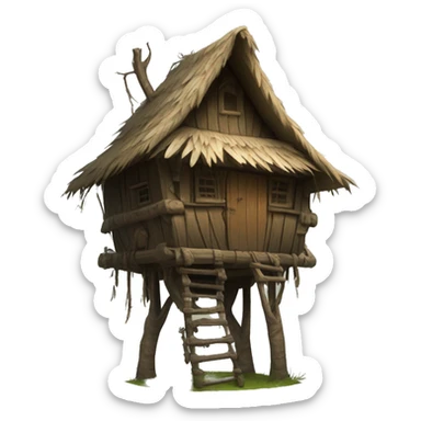 baba yaga’s hut on legs sticker