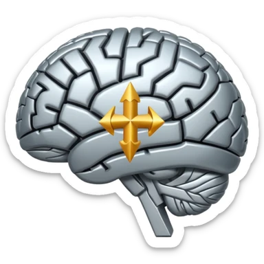 brain  With Mindset Arrow Symbol sticker