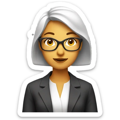 accounting woman with math equations sticker