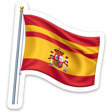 flag with the letter À, incorporating elements of both the Spain and France flags sticker