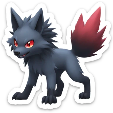Zoroark-Mightyena-Zorua full body sticker