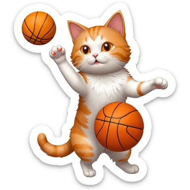 Cat shooting middle  sticker