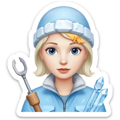 female ice sculptor sticker
