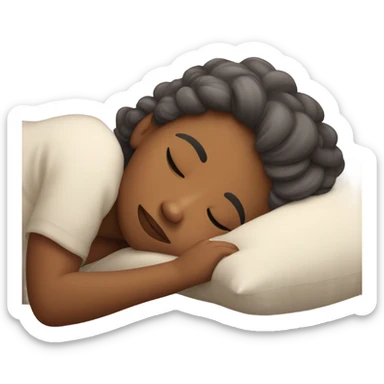 Girl sleeping on a pillow sticker