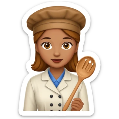baker woman medium skin tone sticker