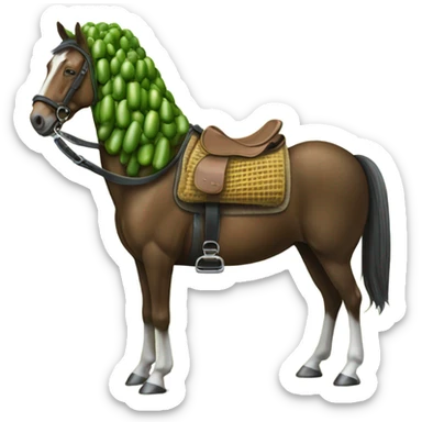 Gherkin riding a horse sticker