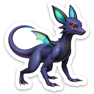 Shiny Salandit-Umbreon-Nargacuga-Noivern-Noibat-Hybrid (Full body) sticker
