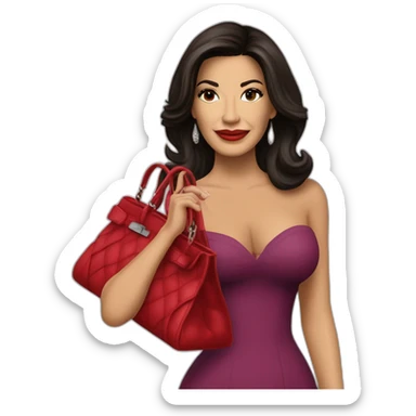 Gabrielle SOLIS de la série Desperate Housewives avec de beaux talons rouge et un petit sac à main dans sa main droite sticker