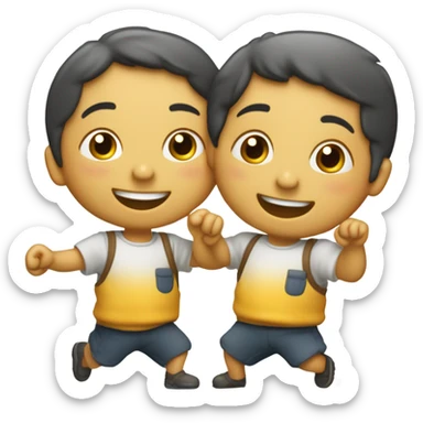 2 Enfants boulets de canon  sticker