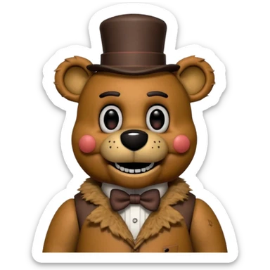 Freddy Fazbear (small hat) from Five Nights At Freddy's Movie sticker